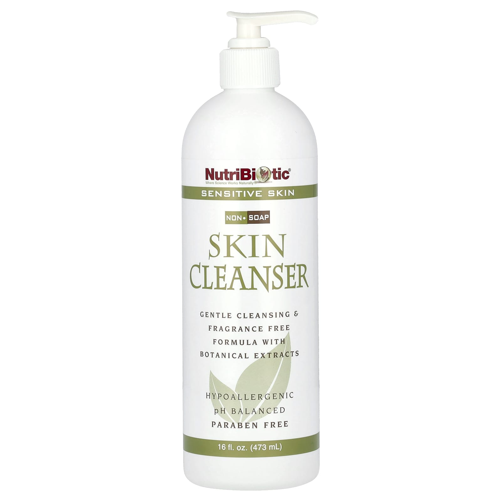 NutriBiotic, Skin Cleanser, Non-Soap, Fragrance Free, 16 fl oz (473 ml) - Image 1