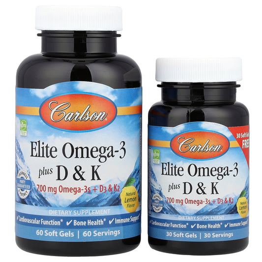Omega-3 Plus D & K Supplements for Heart Health & Bone Strength - Image 1