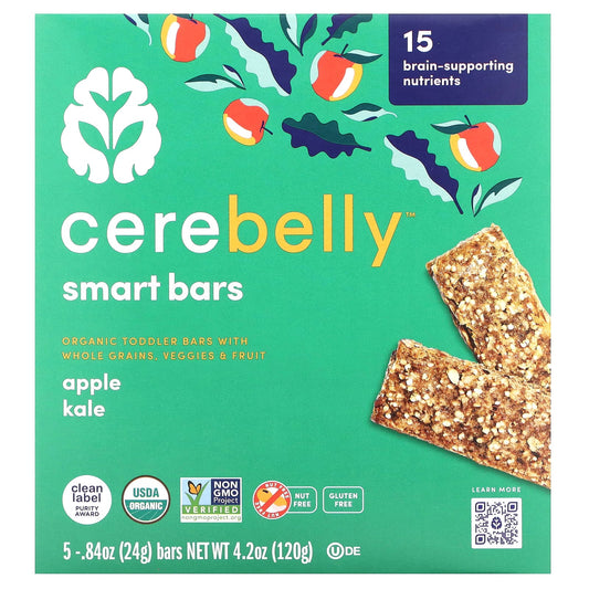 Cerebelly Organic Toddler Bars for Brain Development - 5 Bars - Image 1