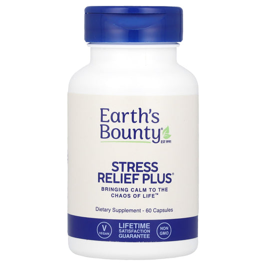 Earth's Bounty Stress Relief Plus - 60 Capsules for Calm Mind & Body - Image 1