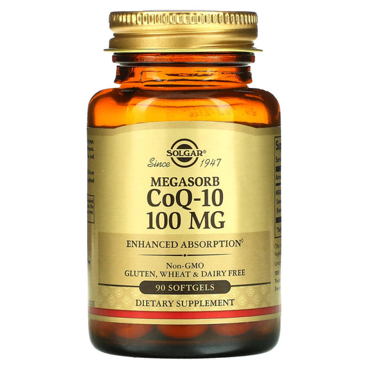 Solgar, Megasorb CoQ-10, 100 mg, 90 Softgels - Image 1