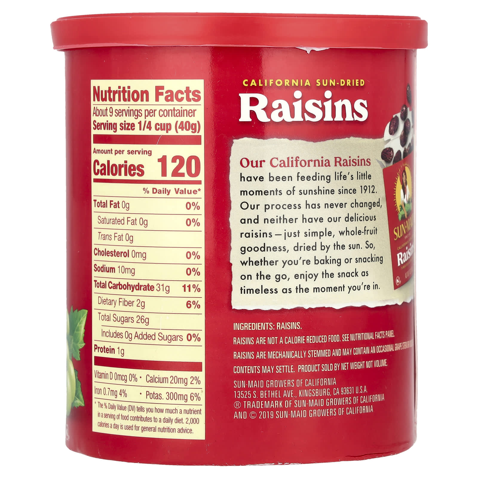 Sun-Maid, California Sun-Dried Raisins, 13 oz (369 g) - Image 2