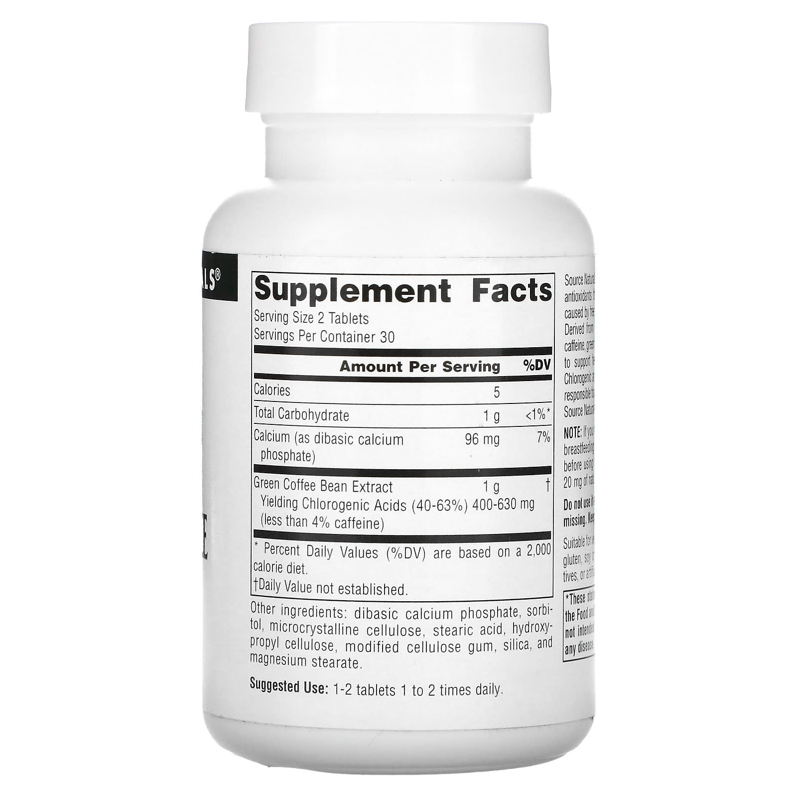 Source Naturals, Green Coffee Extract, 60 Tablets