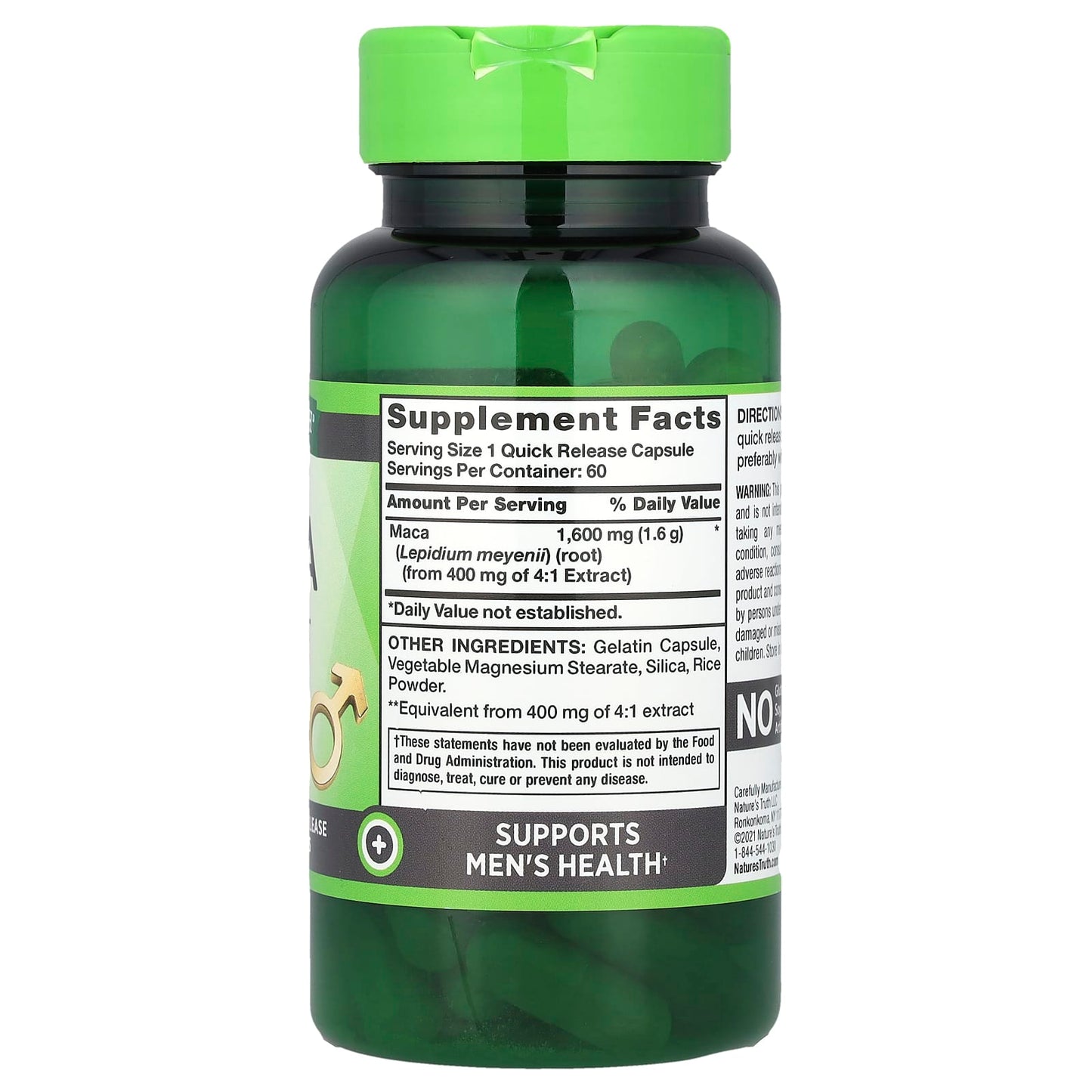 Nature's Truth, Maca, 1,600 mg, 60 Quick Release Capsules - Image 2