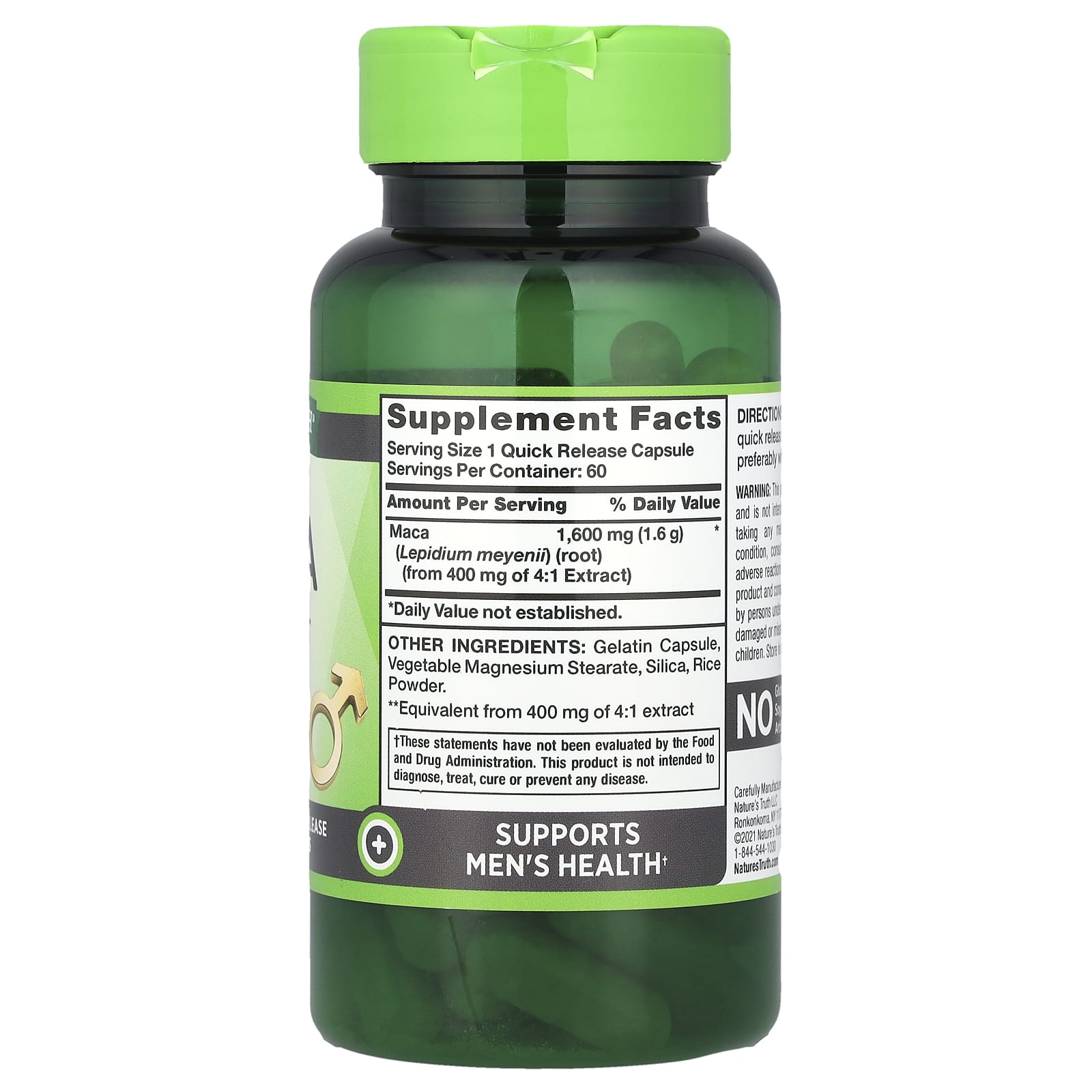 Nature's Truth, Maca, 1,600 mg, 60 Quick Release Capsules - Image 2