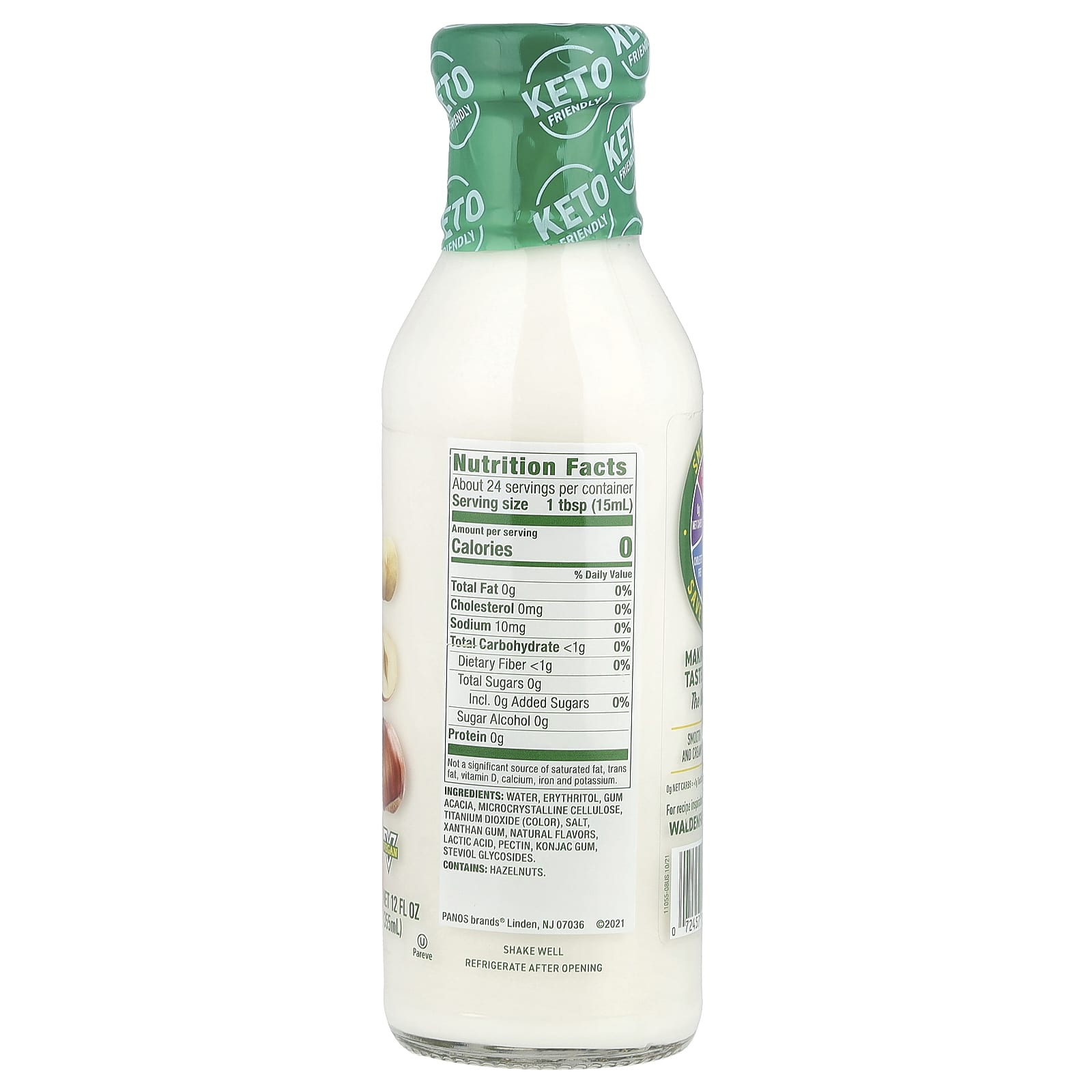 Walden Farms, Coffee Creamer, Hazelnut, 12 fl oz (355 ml)