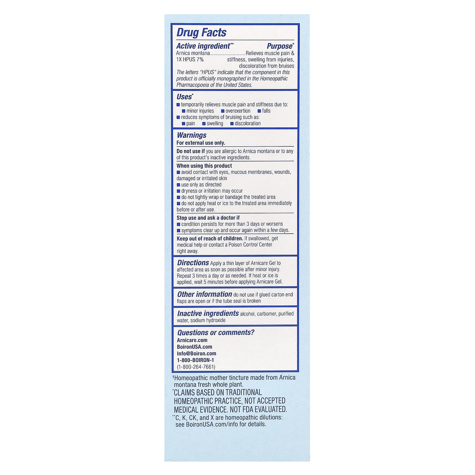 Boiron, Arnicare Gel, Pain Relief, Fragrance-Free, 4.2 oz (120 g)