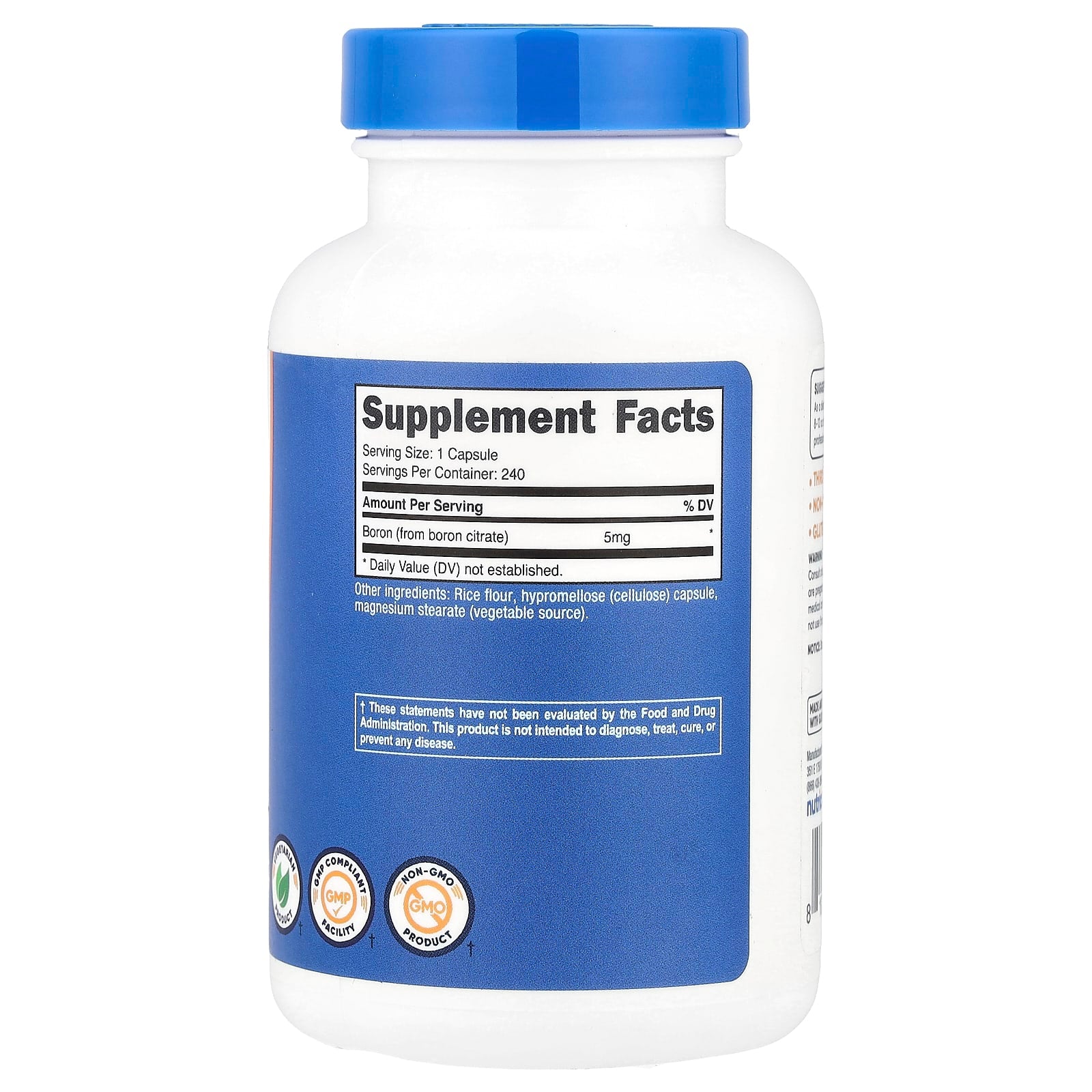 Nutricost, Boron, 5 mg , 240 Capsules - Image 2
