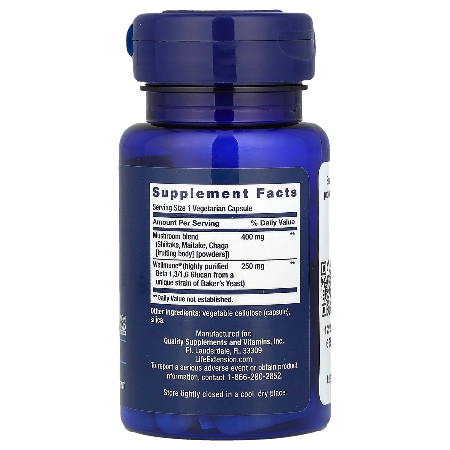 Life Extension, Mushroom Immune with Beta Glucans, 30 Vegetarian Capsules - Image 2