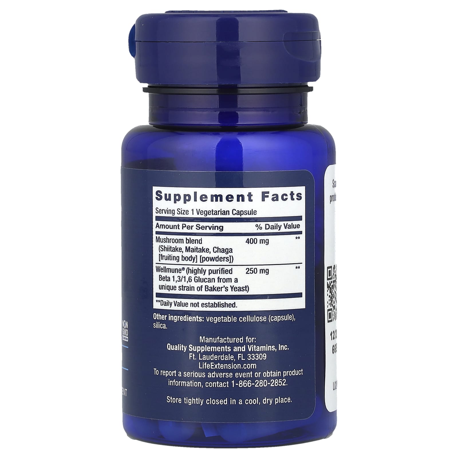 Life Extension, Mushroom Immune with Beta Glucans, 30 Vegetarian Capsules - Image 2