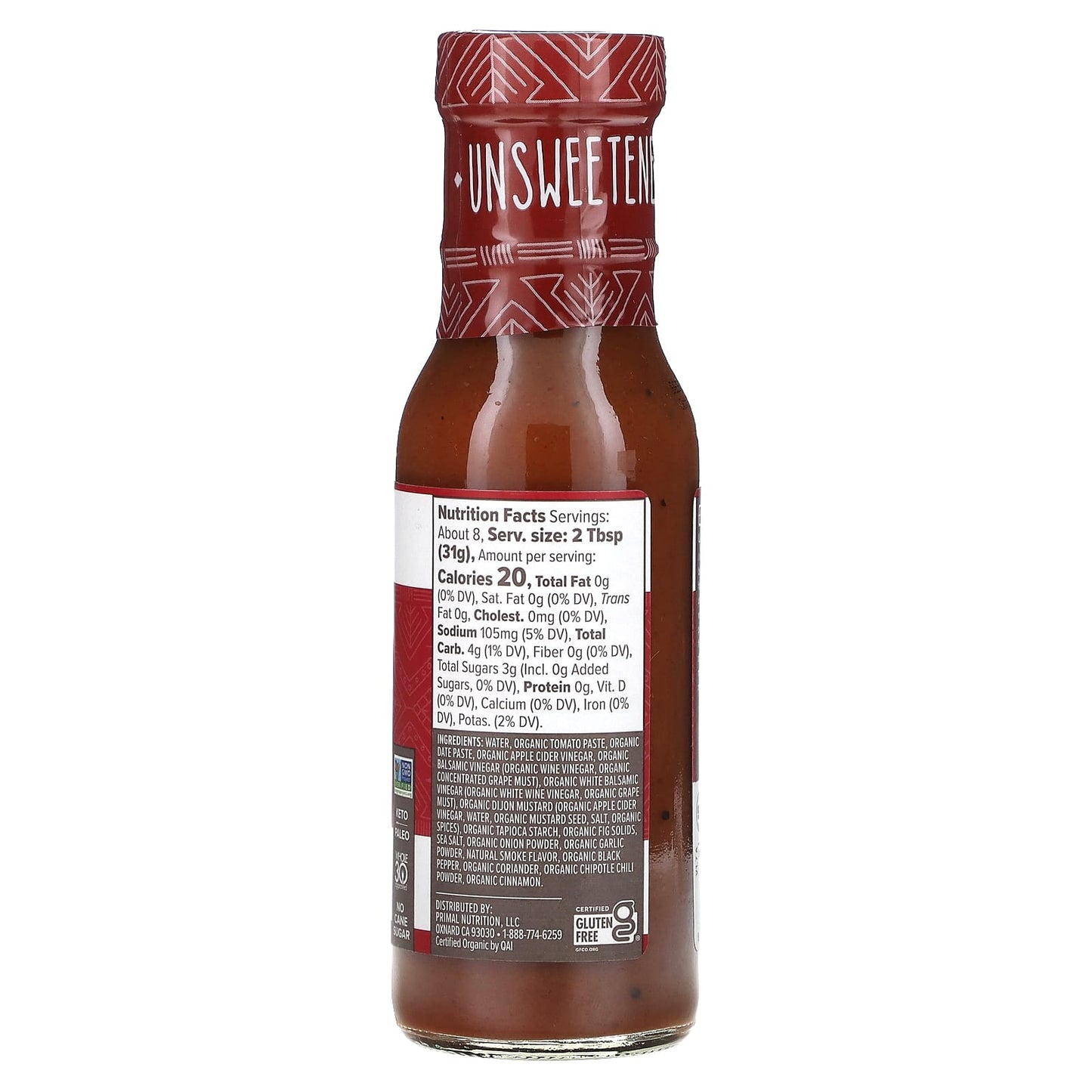 Primal Kitchen, Classic BBQ Sauce, Unsweetened,  8.5 oz (241 g) - Image 2