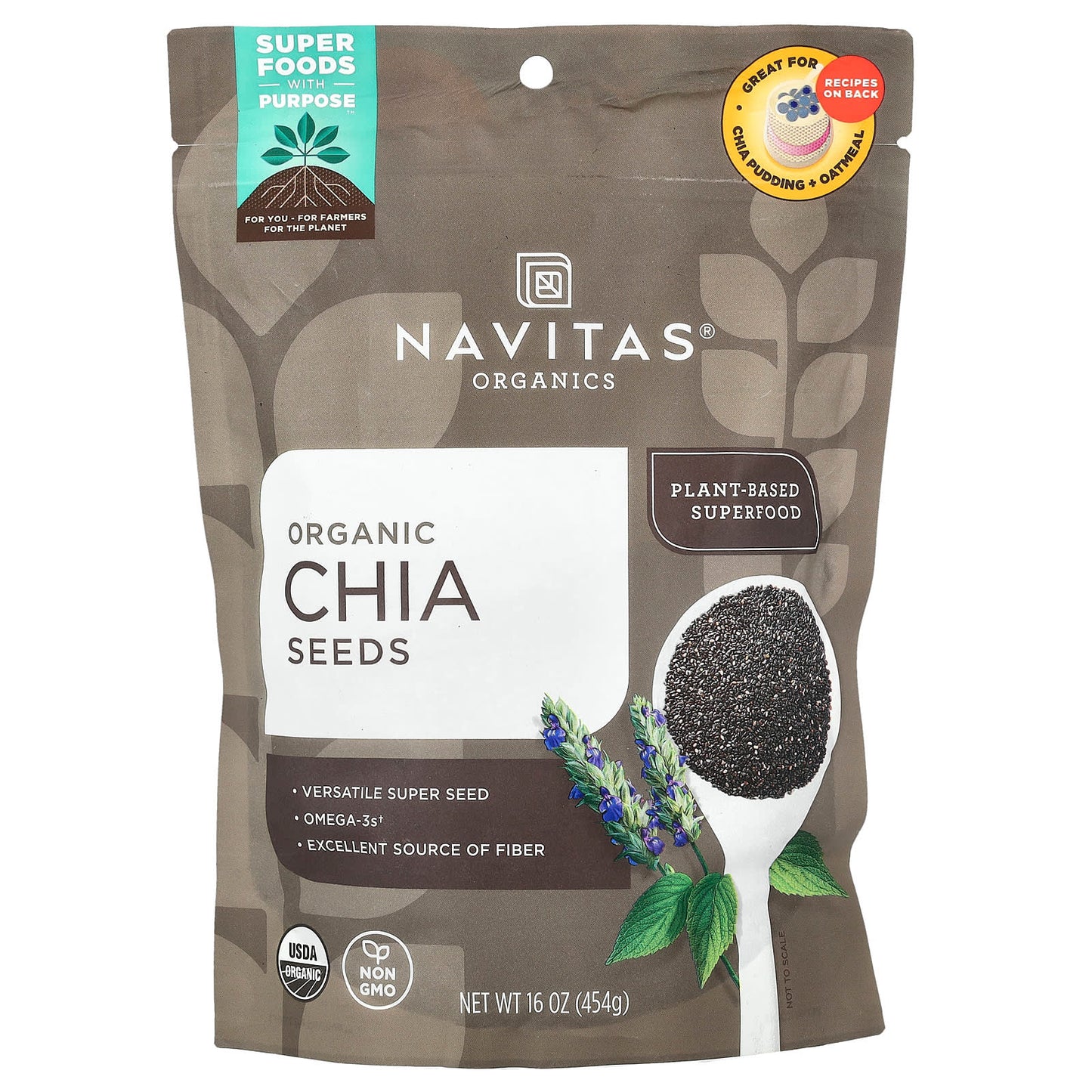 Navitas Organics, Organic Chia Seeds, 16 oz (454 g) - Image 1
