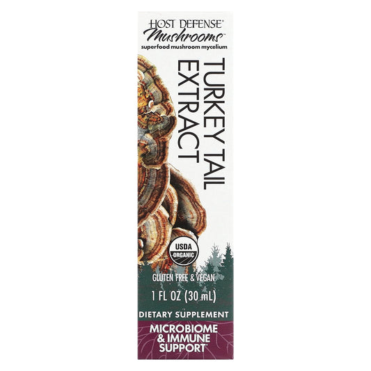 Host Defense Organic Turkey Tail Mushroom Extract Supplement - Image 1