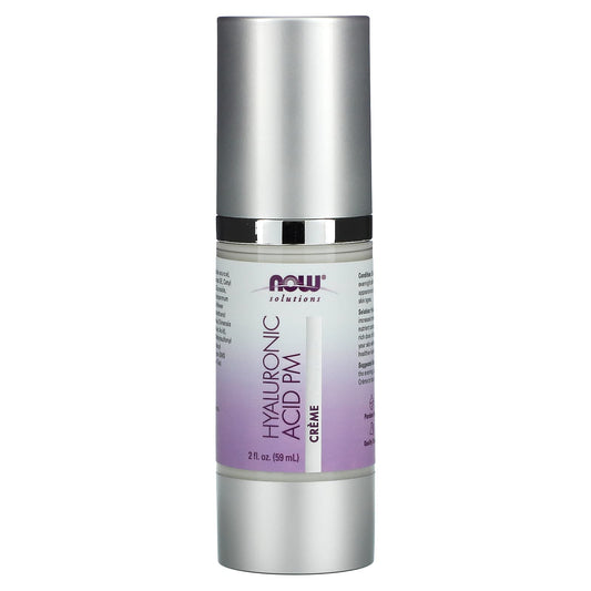 NOW Foods, Solutions, Hyaluronic Acid PM Creme, 2 fl oz (59 ml) - Image 1