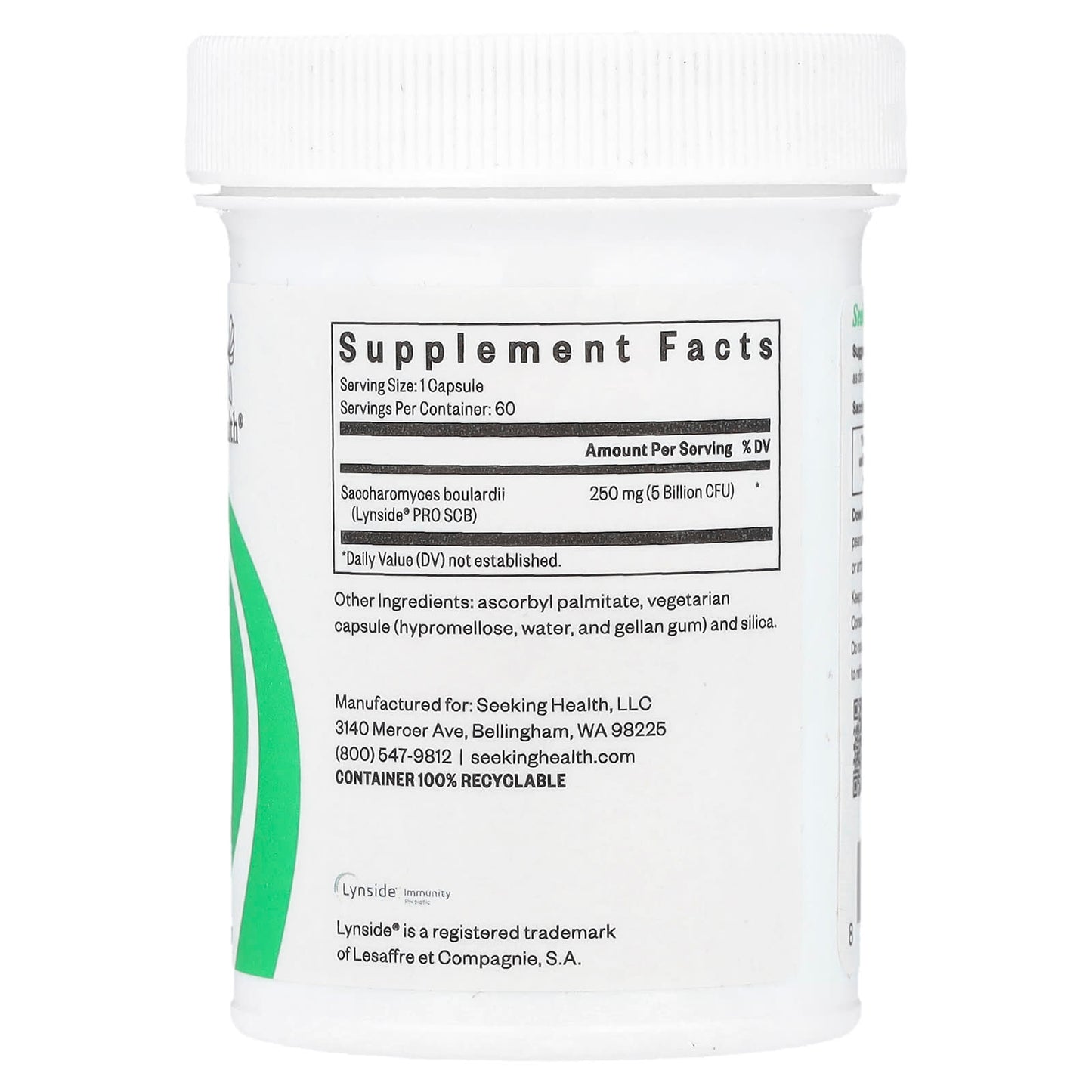 Seeking Health, Saccharomyces Boulardii, 5 Billion CFU, 60 Capsules - Image 2