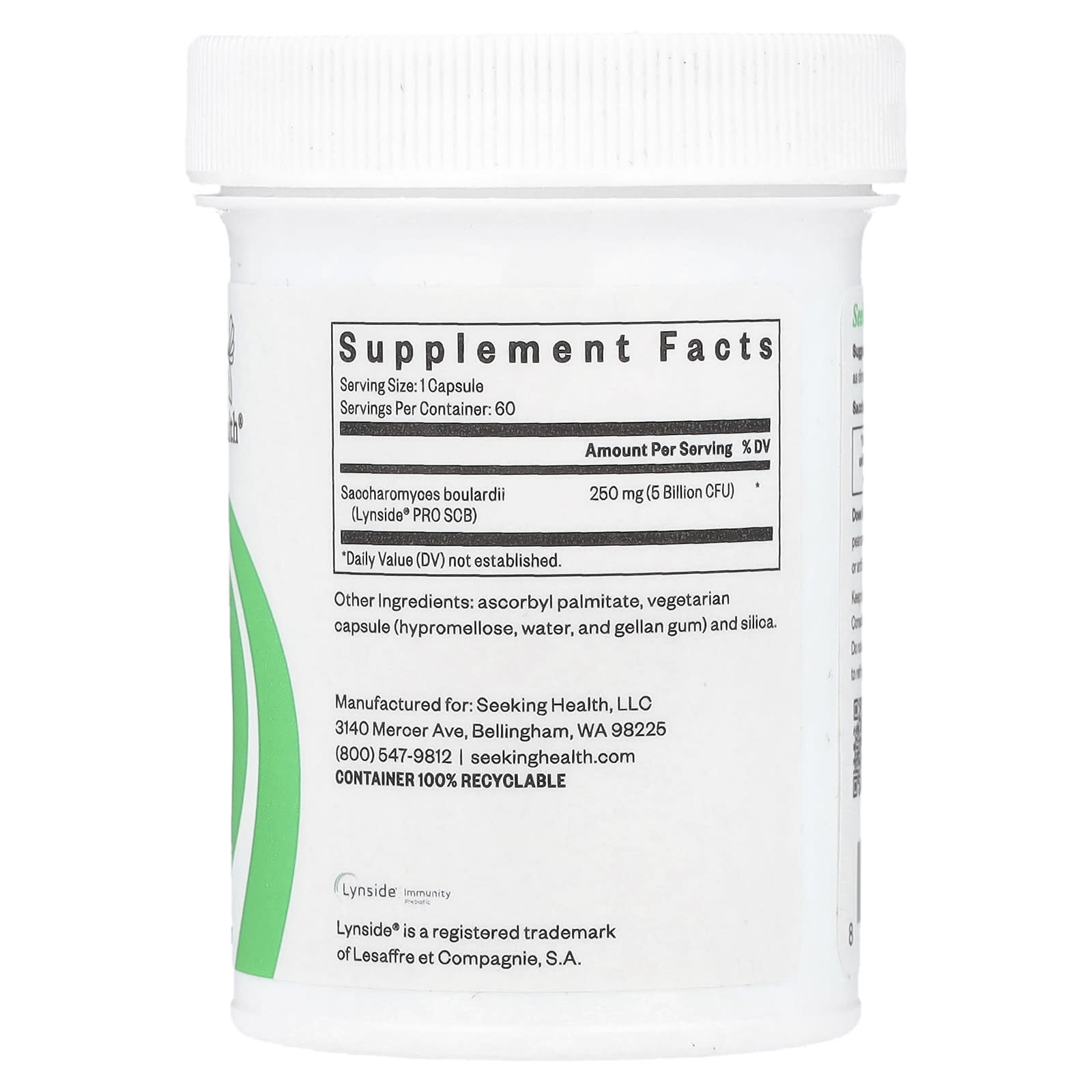 Seeking Health, Saccharomyces Boulardii, 5 Billion CFU, 60 Capsules - Image 2