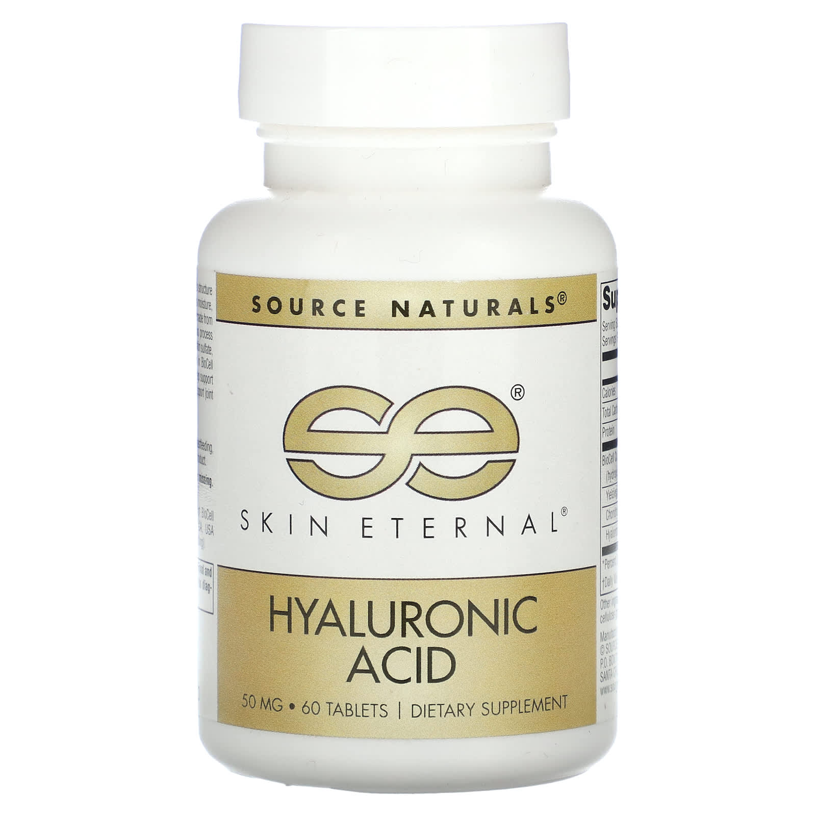 Source Naturals, Skin Eternal, Hyaluronic Acid, 50 mg, 60 Tablets - Image 1