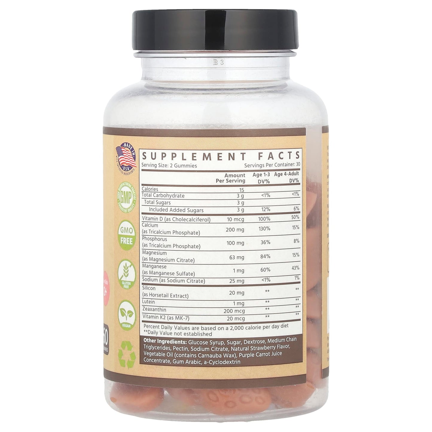TruHeight, Kids, Bone Growth Gummies , For Kids 2+, Strawberry, 60 Gummies - Image 2