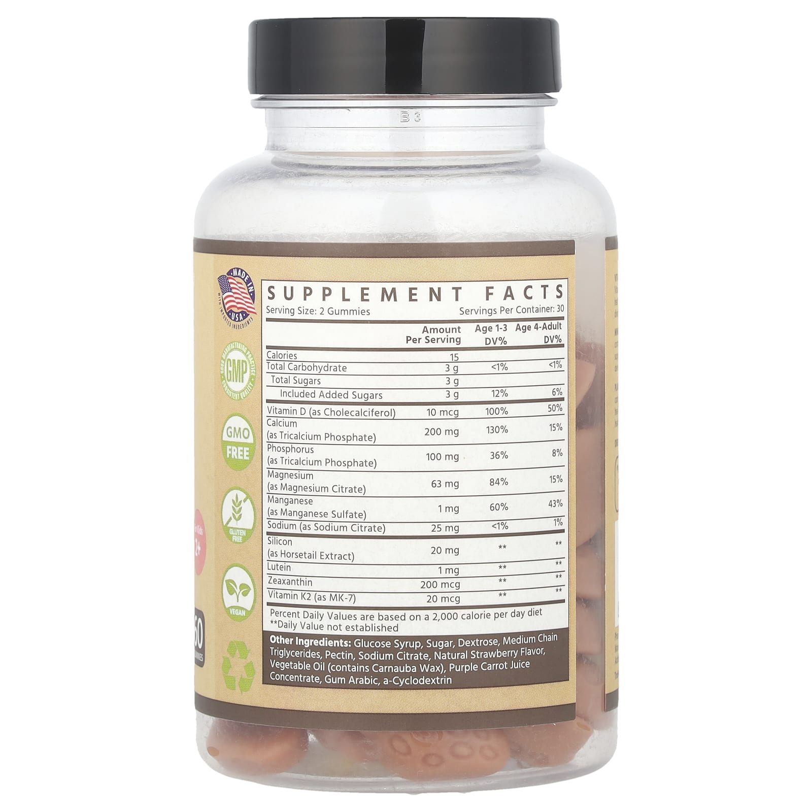TruHeight, Kids, Bone Growth Gummies , For Kids 2+, Strawberry, 60 Gummies - Image 2