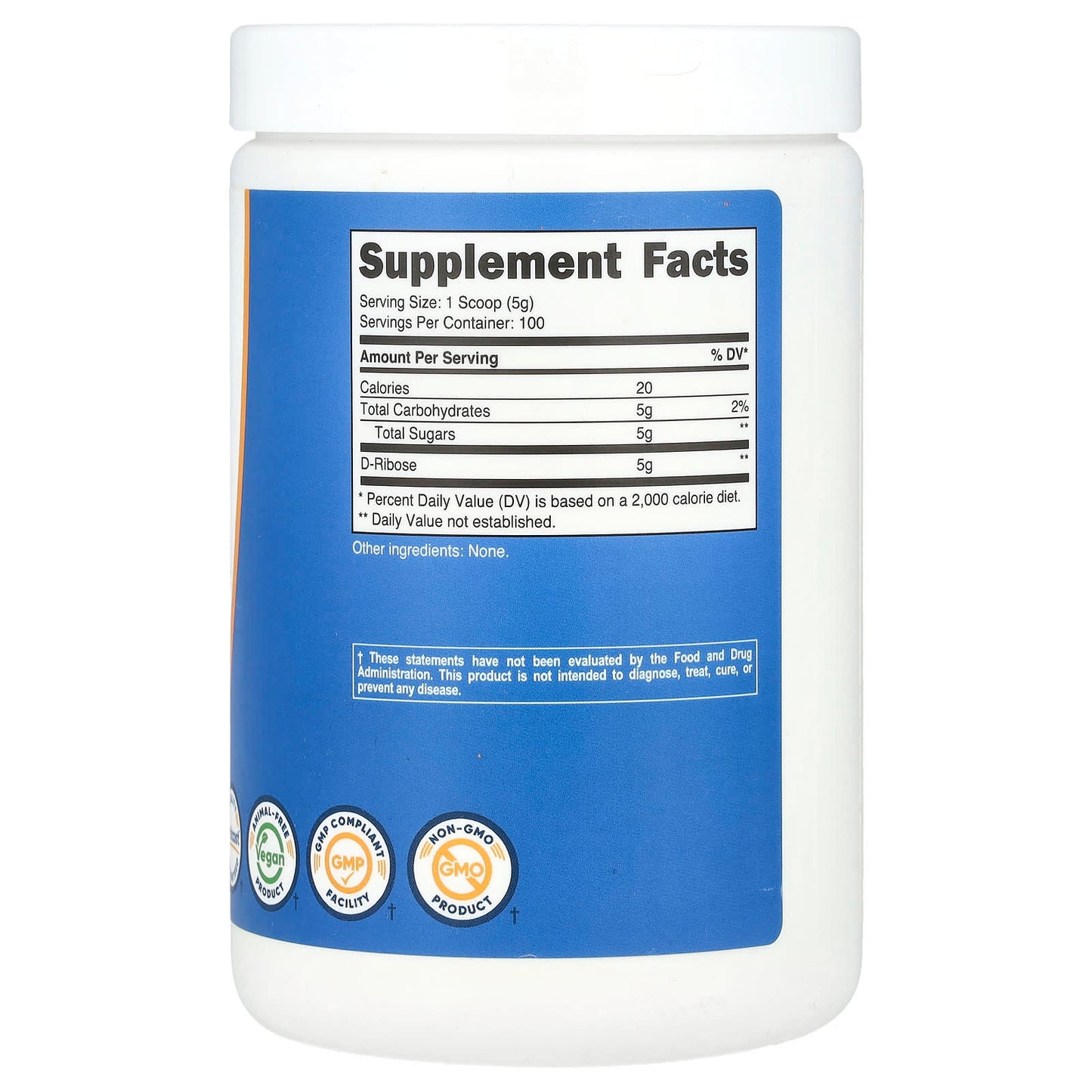 Nutricost, D-Ribose, Unflavored, 17.9 oz (500 g) - Image 2