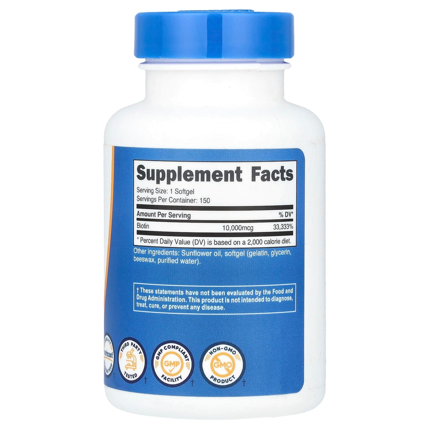 Nutricost, Biotin, Vitamin B7, 10,000 mcg, 150 Softgels - Image 2