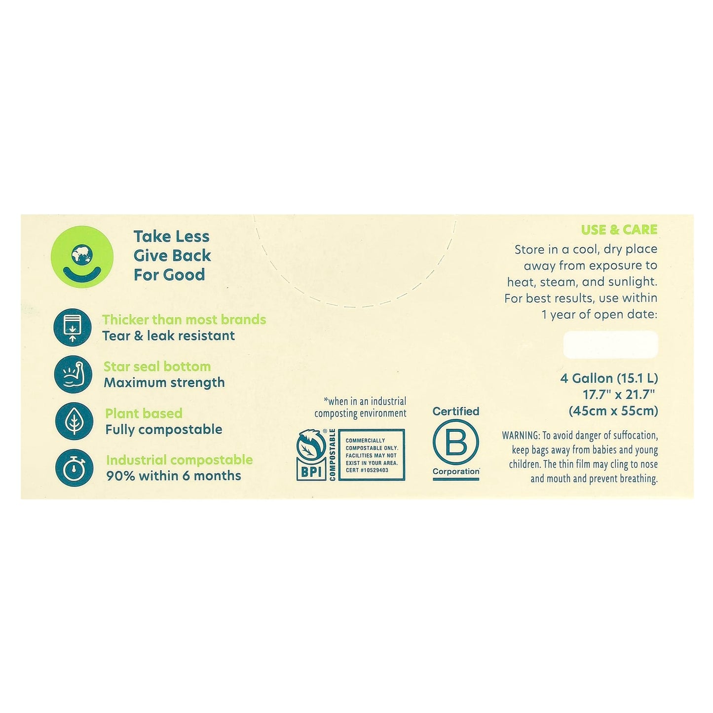 Full Circle Compostable Food Waste Bags, 25-Piece Set - Image 2