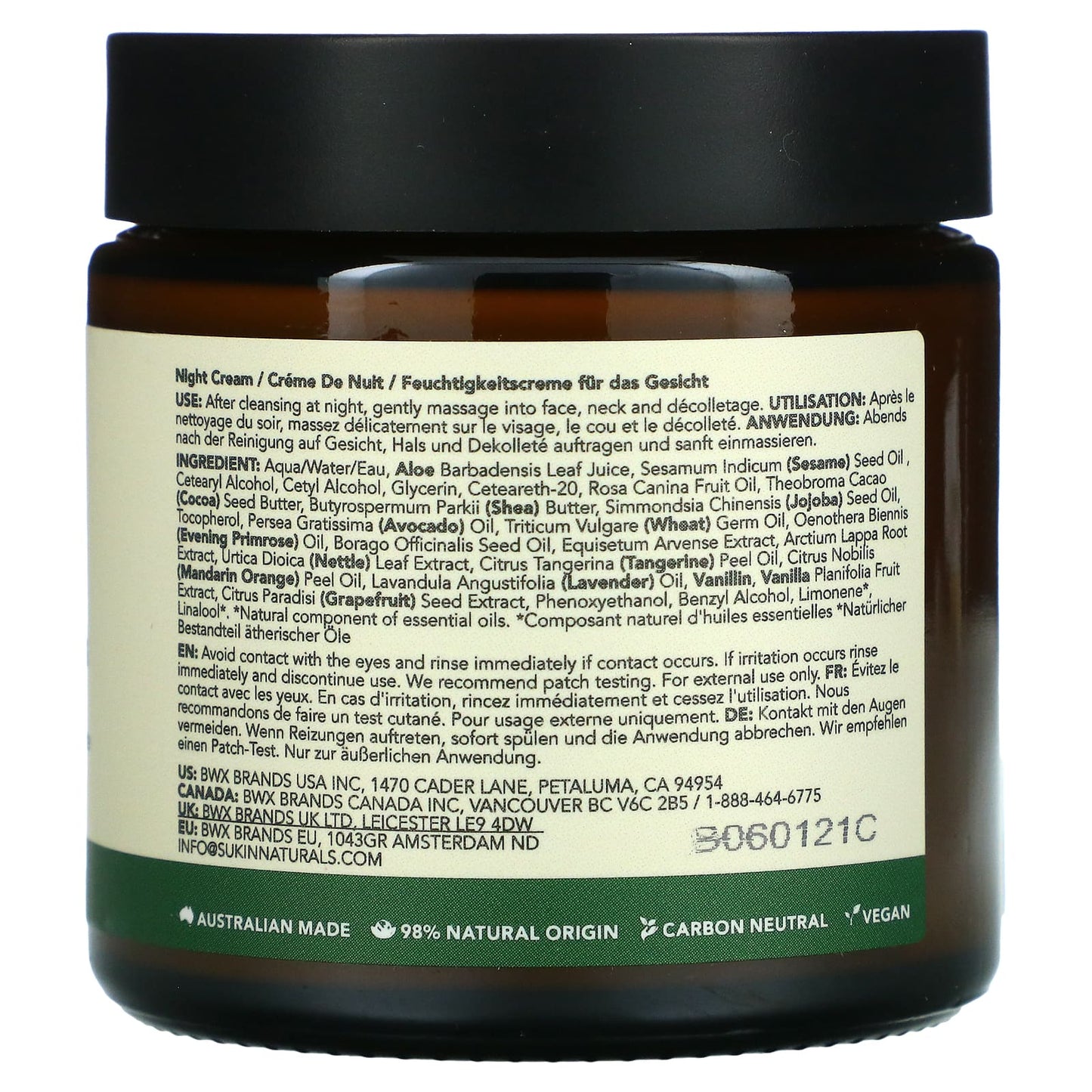 Sukin, Moisture Restoring Night Cream, 4.06 fl oz (120 ml) - Image 2