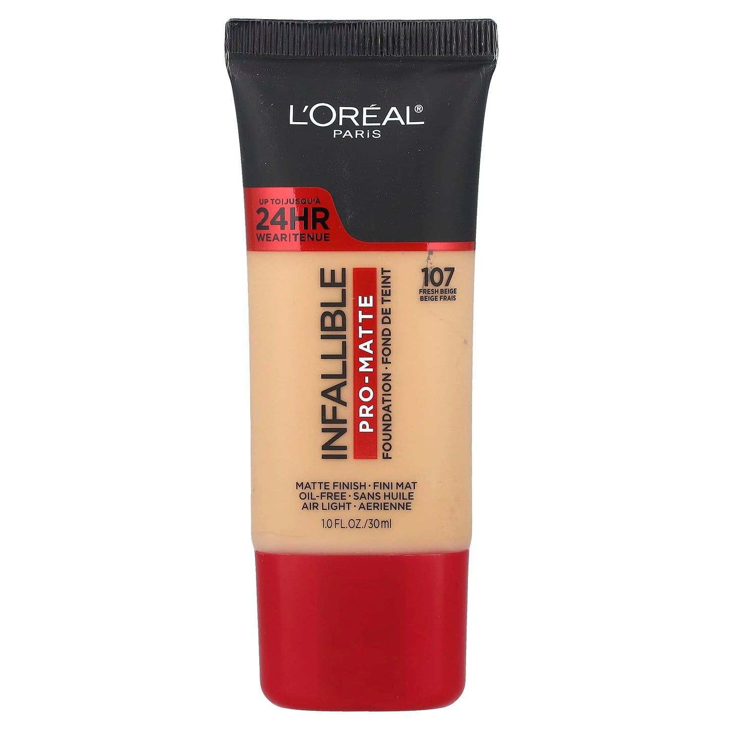 L'Oréal, Infallible, Pro-Matte Foundation, 107 Fresh Beige, 1 fl oz (30 ml) - Image 1