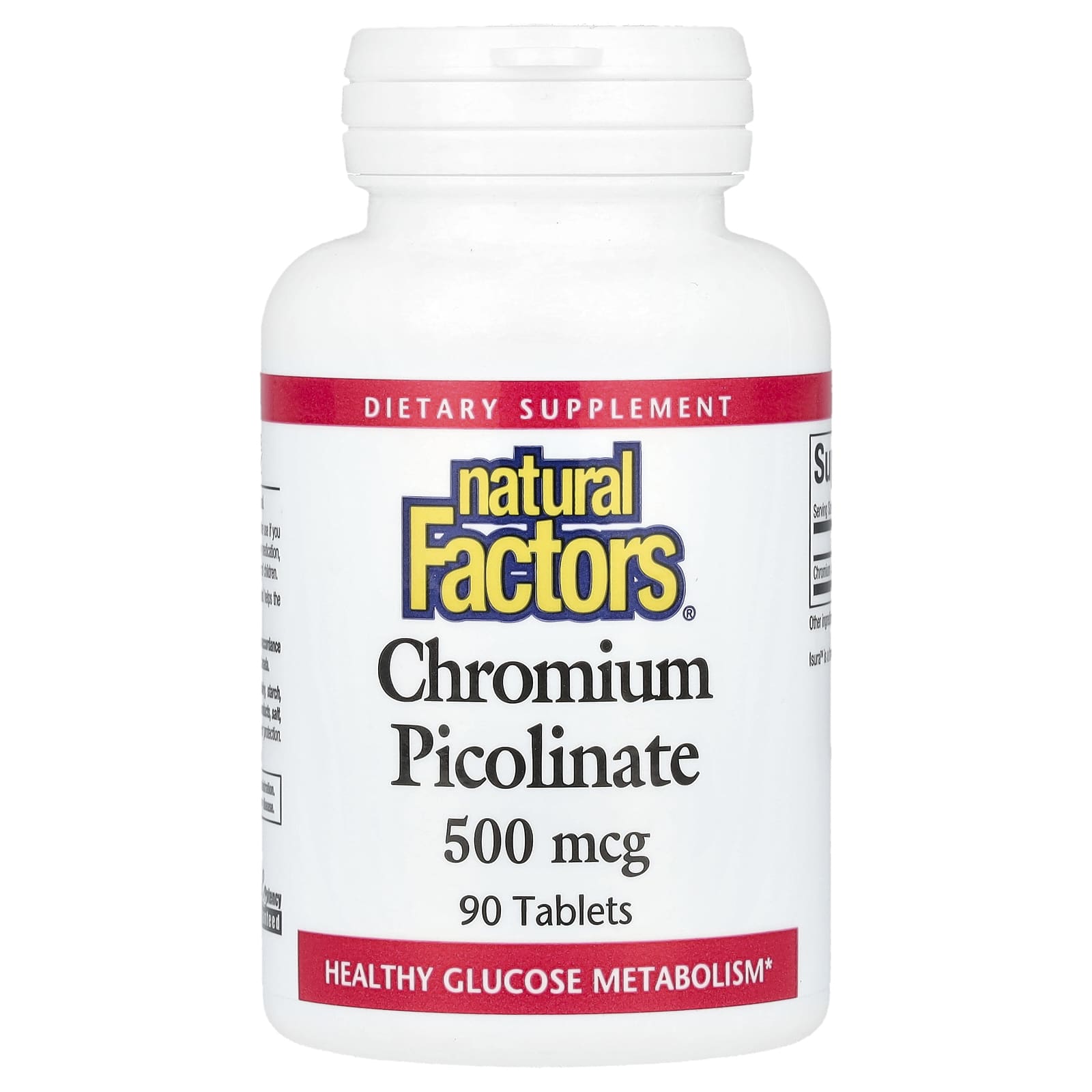 Natural Factors, Chromium Picolinate, 500 mcg, 90 Tablets - Image 1