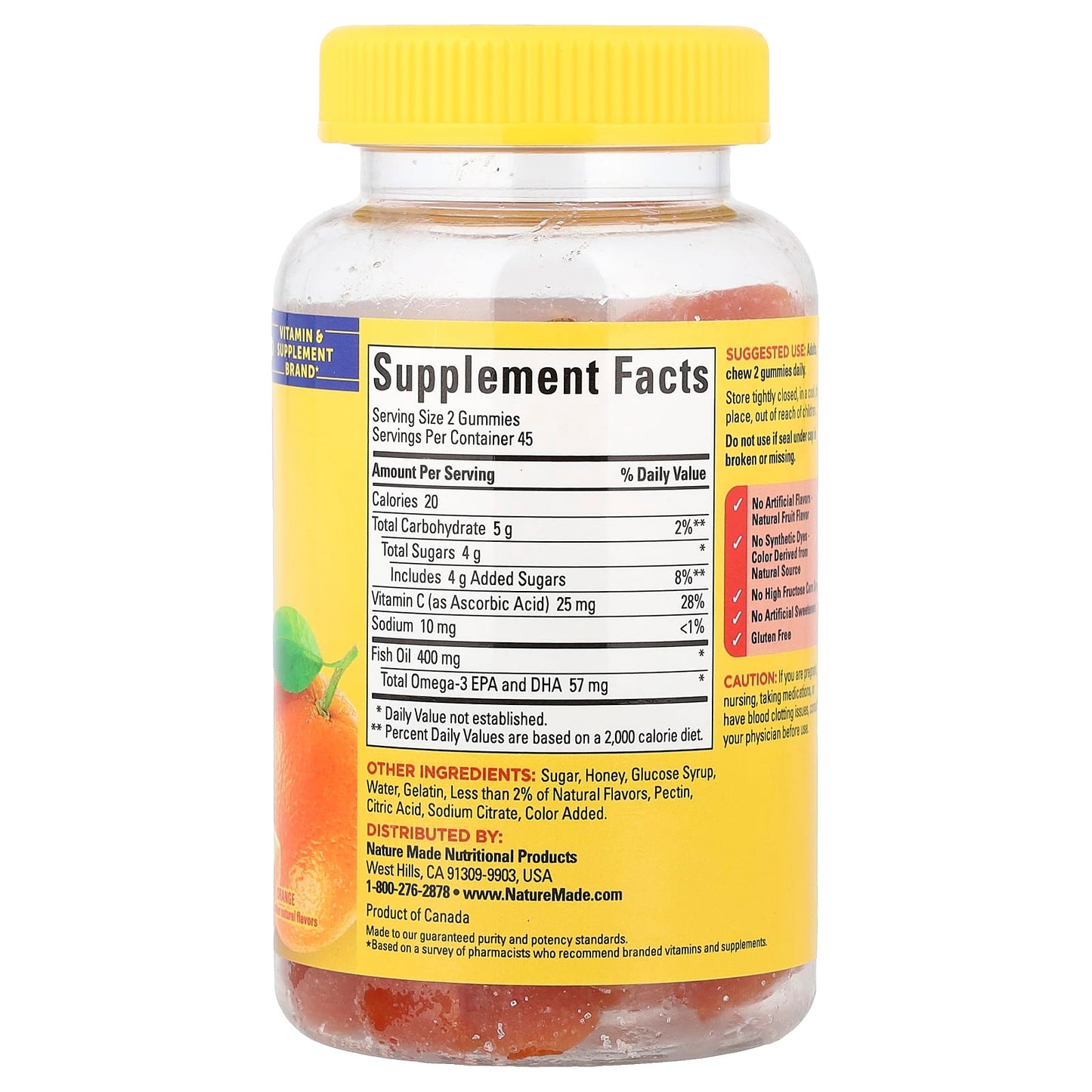 Nature Made, Fish Oil Gummies, Orange , 90 Gummies - Image 2