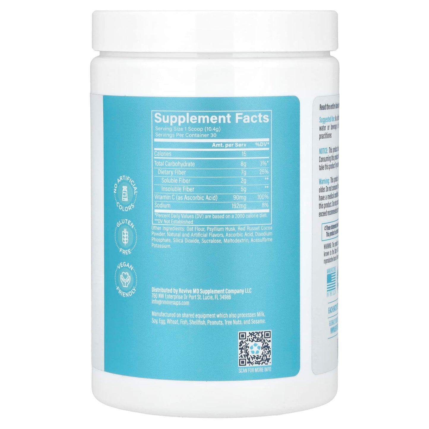 Revive, Fiber, Chocolate, 11 oz (312 g) - Image 2