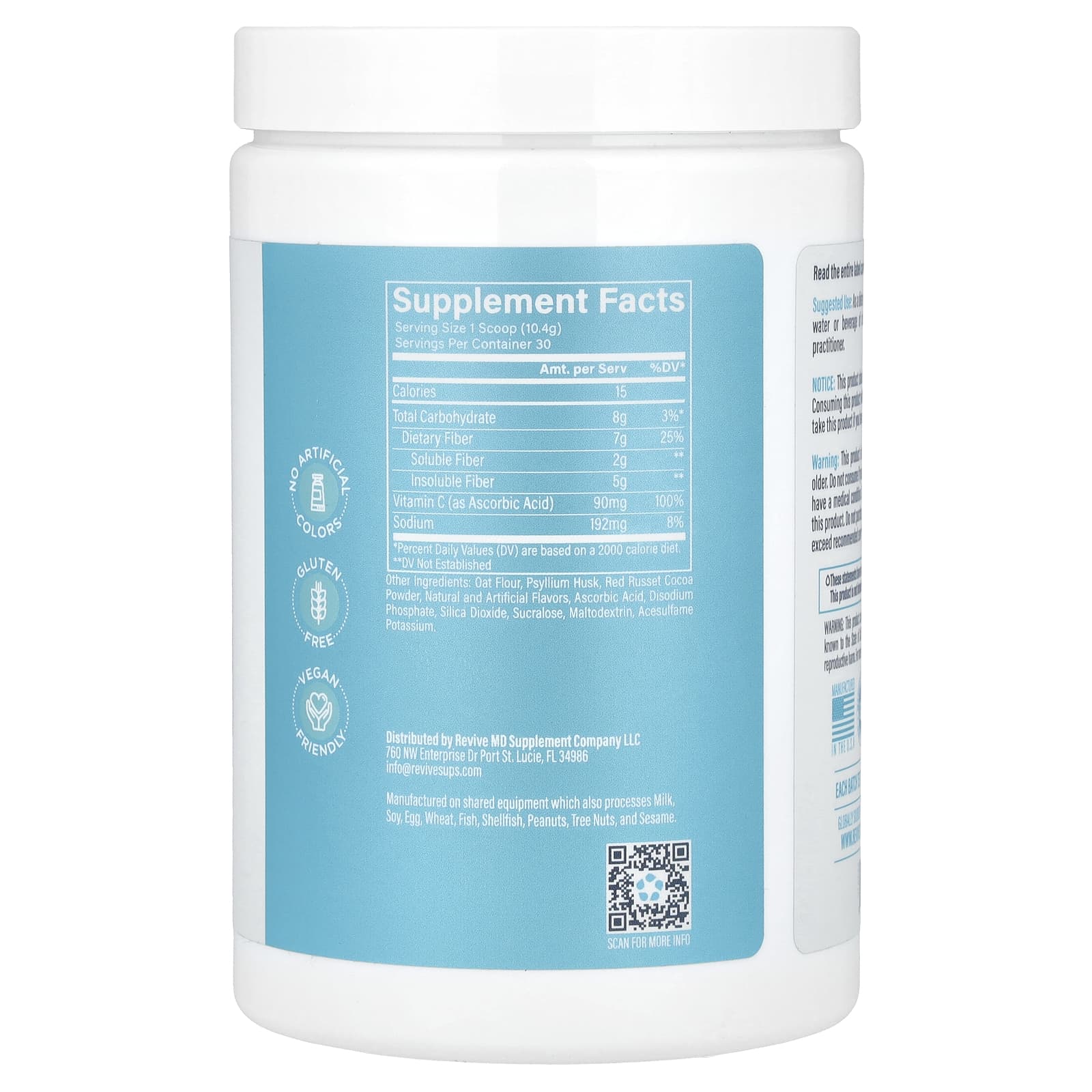Revive, Fiber, Chocolate, 11 oz (312 g) - Image 2