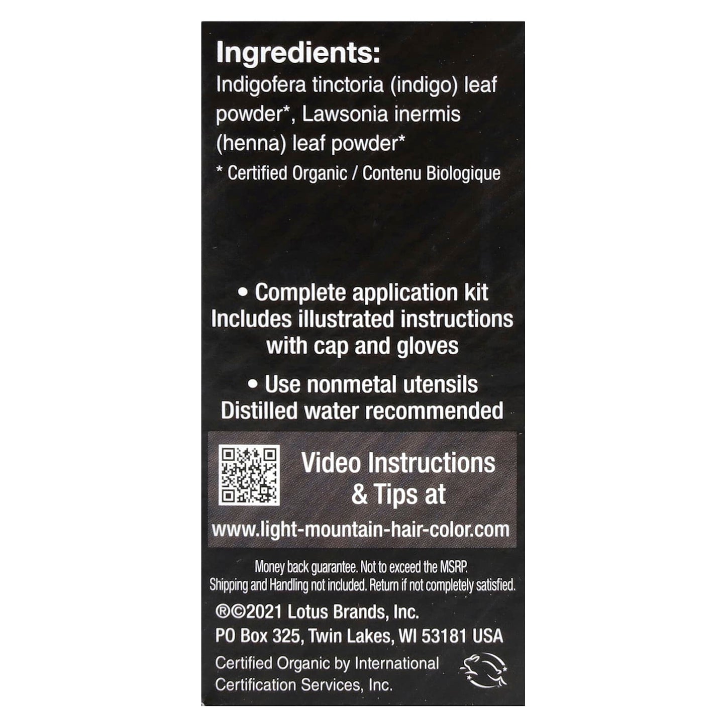 Light Mountain, Natural Hair Color & Conditioner, Black, 4 oz (113 g) - Image 2