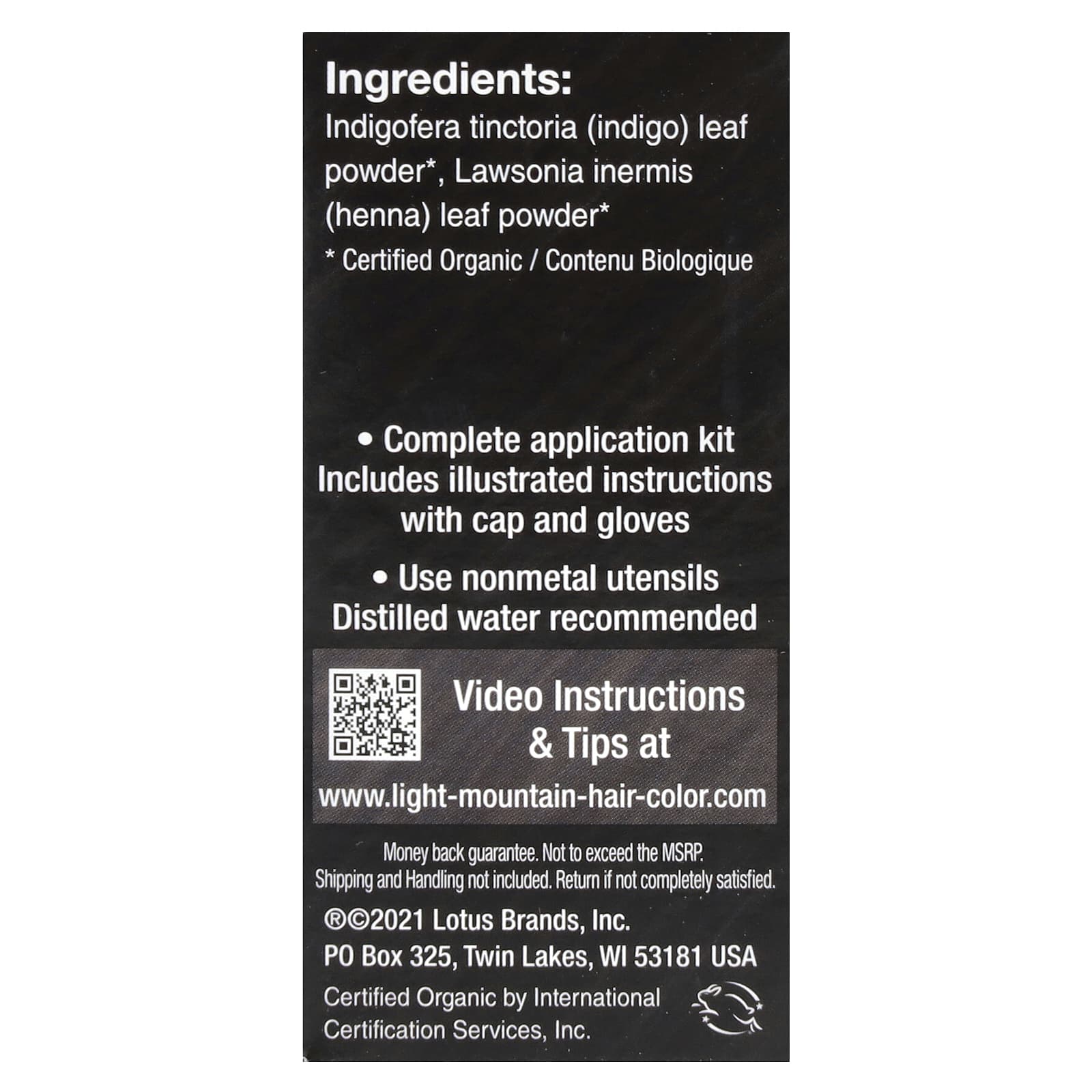 Light Mountain, Natural Hair Color & Conditioner, Black, 4 oz (113 g) - Image 2