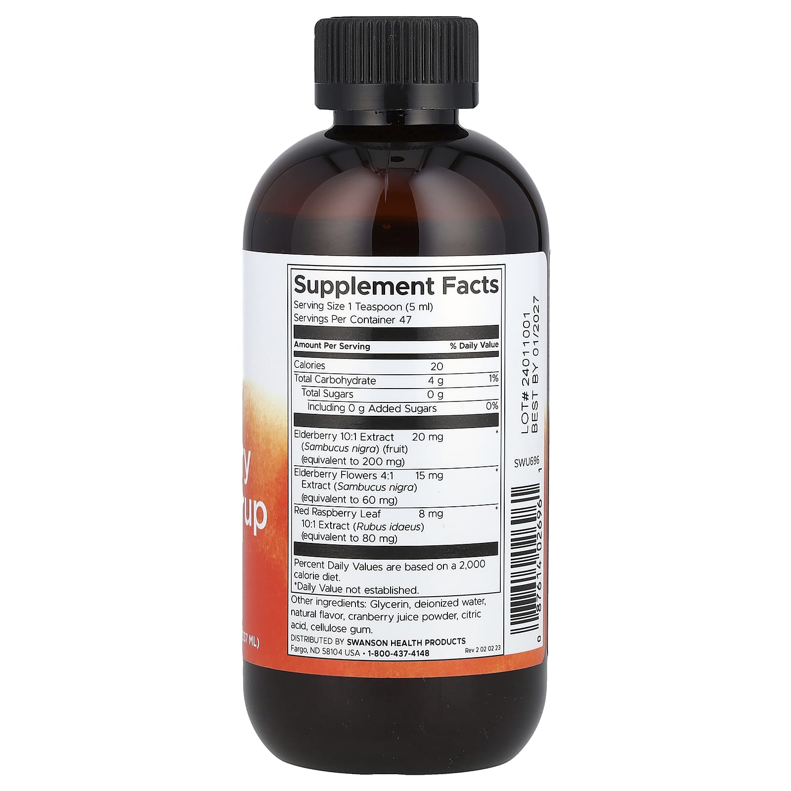 Swanson, Elderberry Extract Syrup, 8 fl oz (237 ml) - Image 2