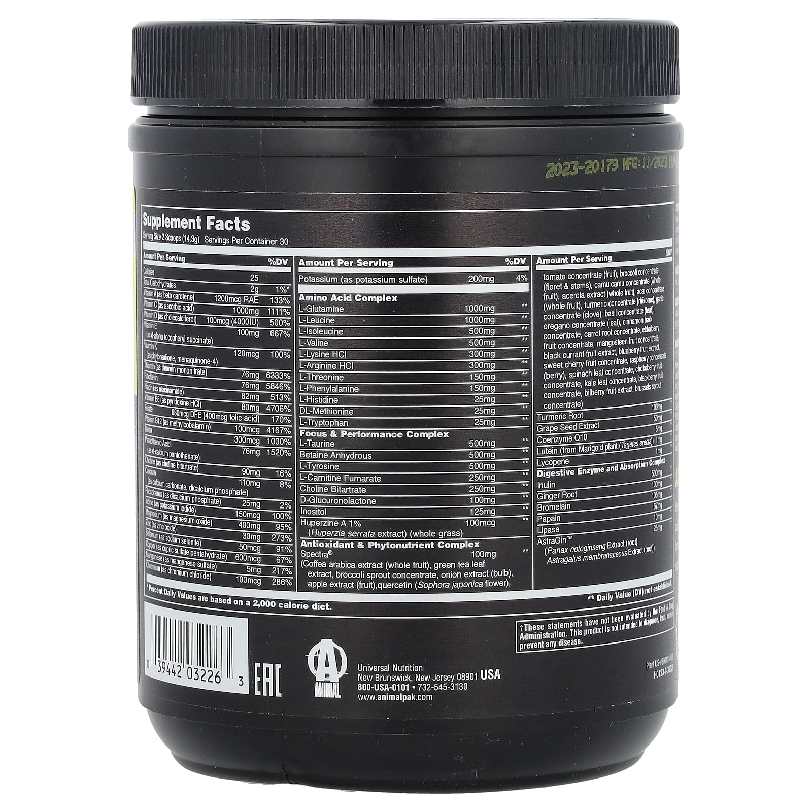 Animal Pak Ultimate Foundation Cherry Bomb 15.1 oz Multivitamin - Image 2