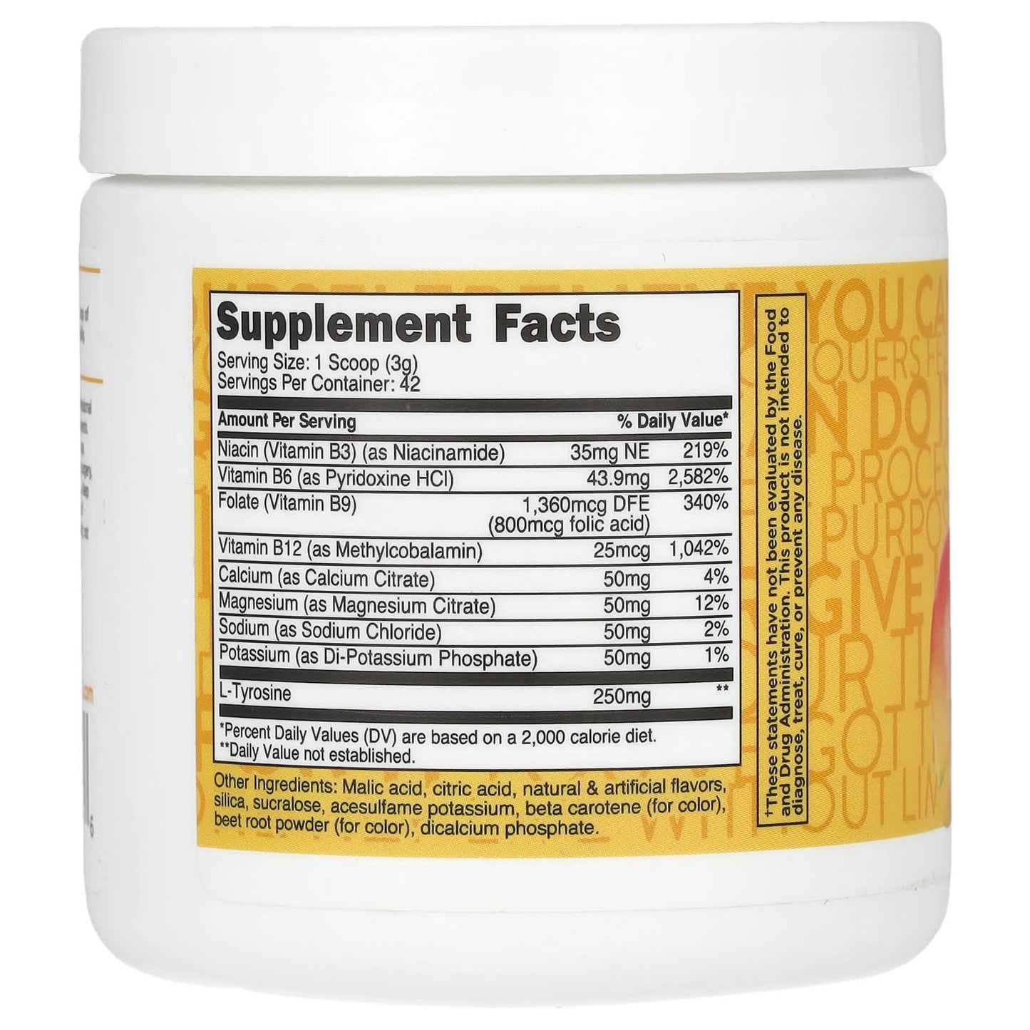TransformHQ, Hydration, Electrolyte Drink Mix, Caffeine Free, Peach Mango, 4.8 oz (135.7 g) - Image 2