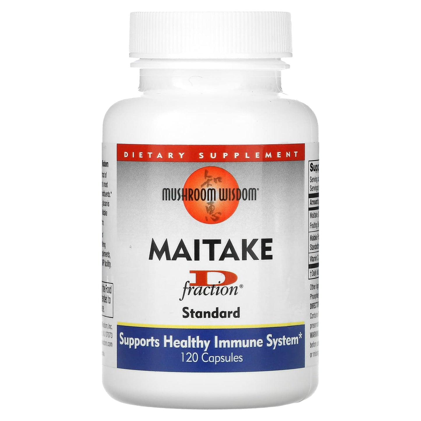 Mushroom Wisdom, Maitake D Fraction, Standard, 120 Capsules - Image 1