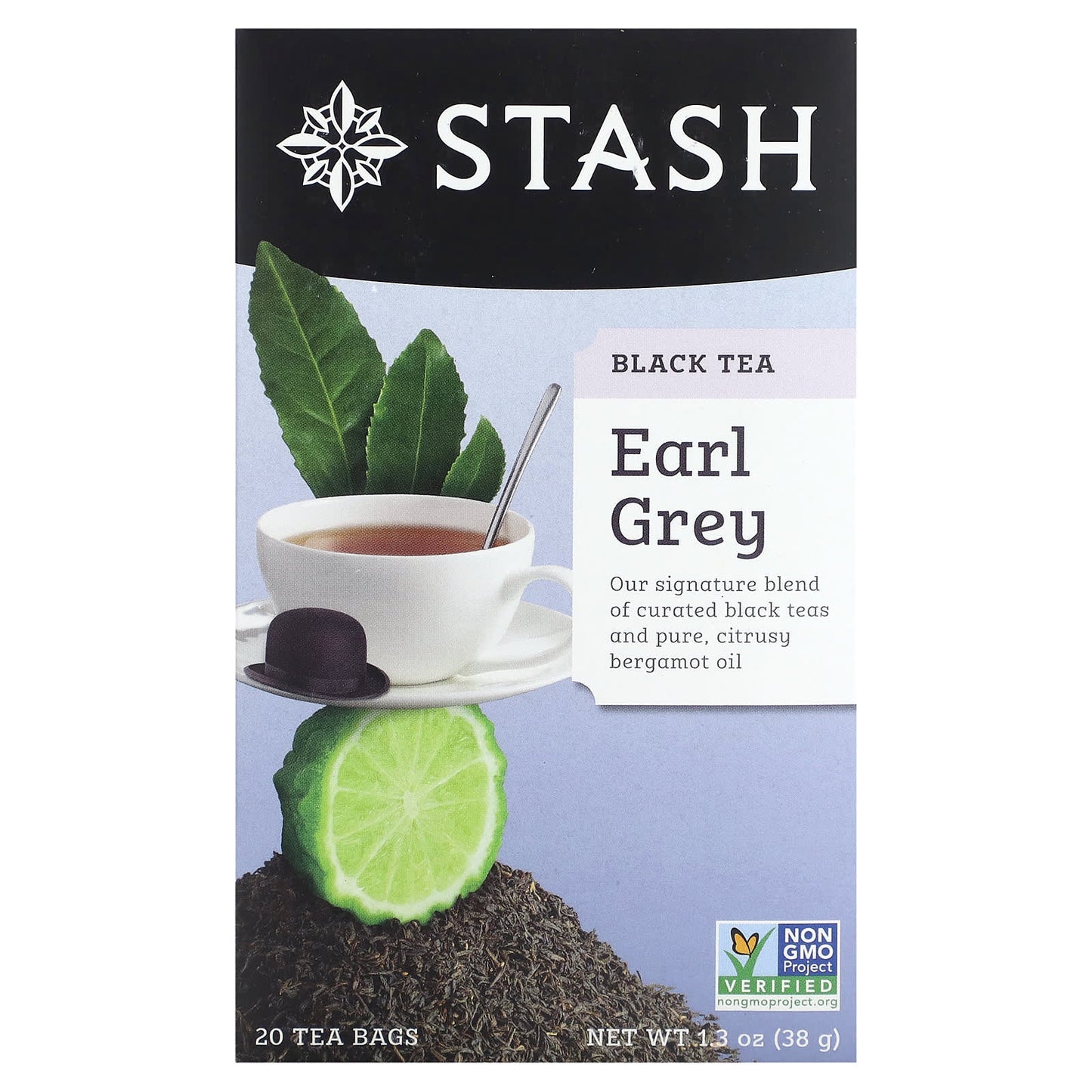 Stash Tea, Black Tea, Earl Gray, 20 Tea Bags, 1.3 oz (38 g) - Image 1