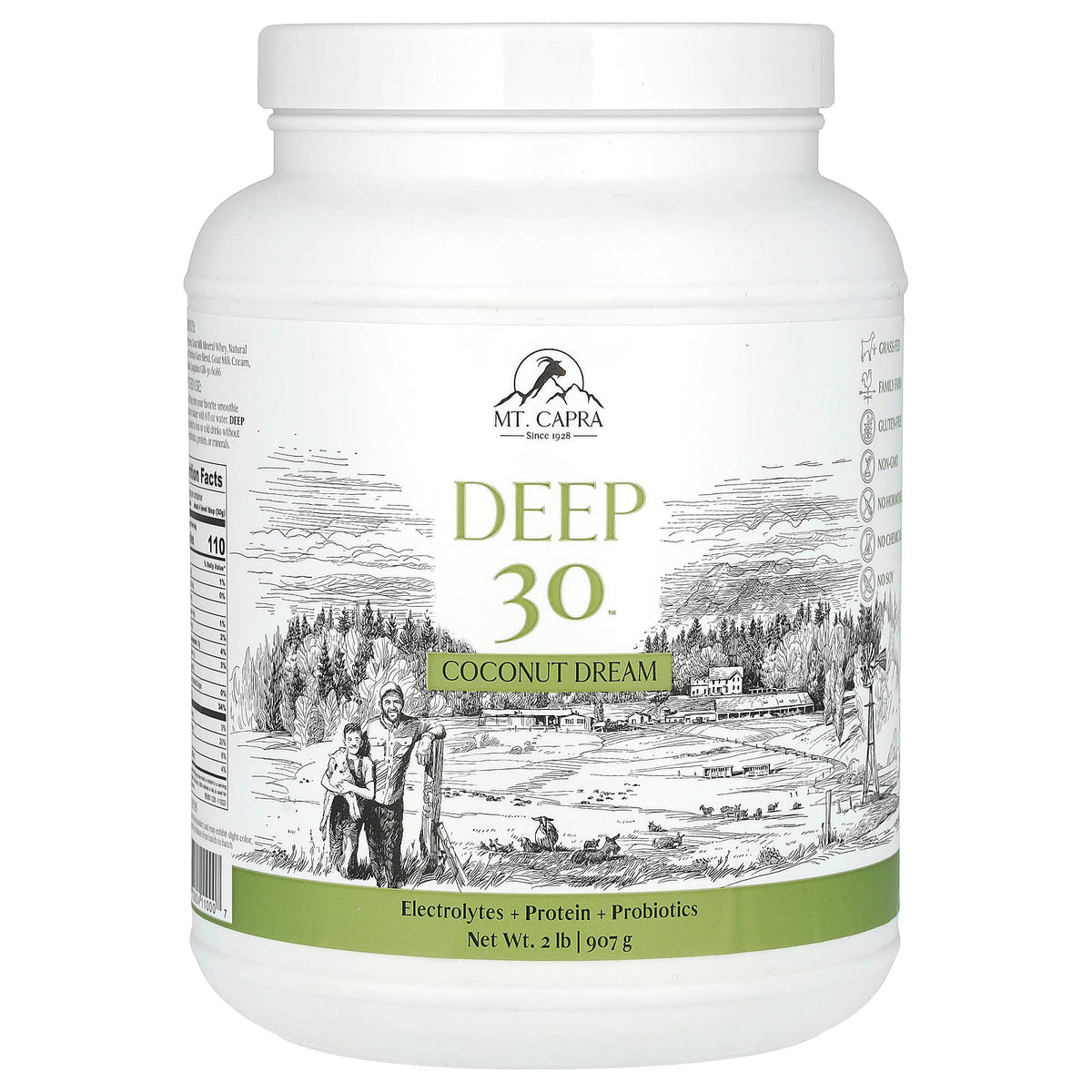 Mt. Capra, Deep 30™, Coconut Dream, 2 lb (907 g) - Image 1