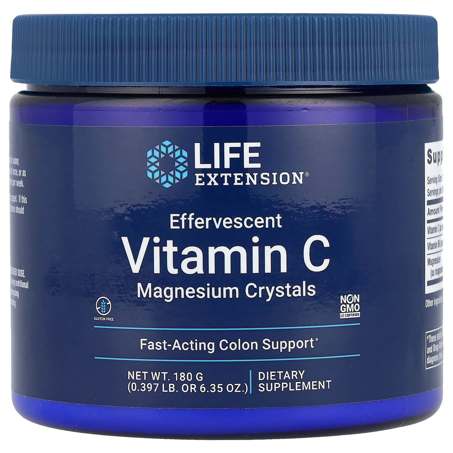 Life Extension, Effervescent Vitamin C, Magnesium Crystals, 6.35 oz (180 g) - Image 1