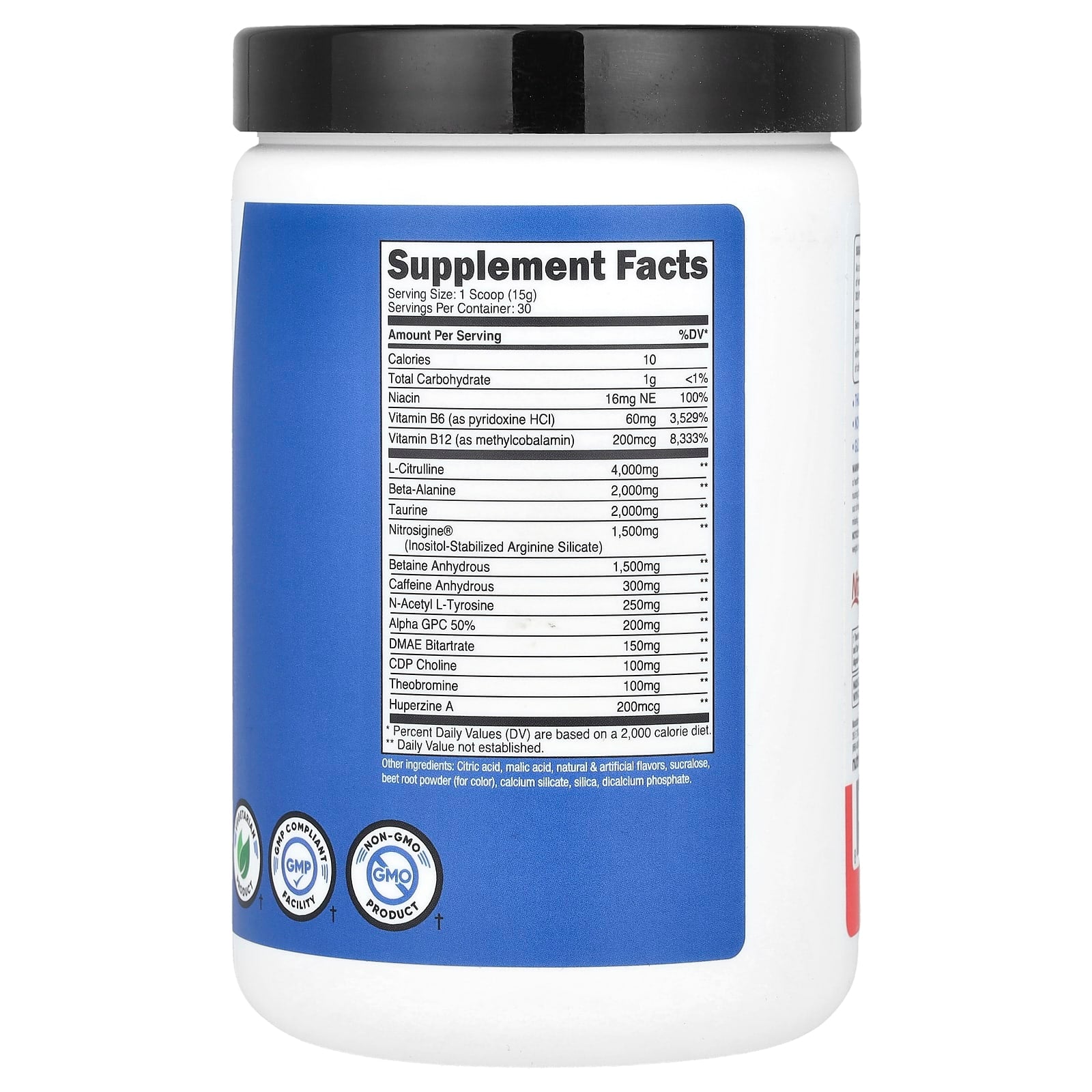 Nutricost, Performance, PRE-X, Xtreme Pre-Workout Complex, Fruit Punch, 1 lb (453 g) - Image 2