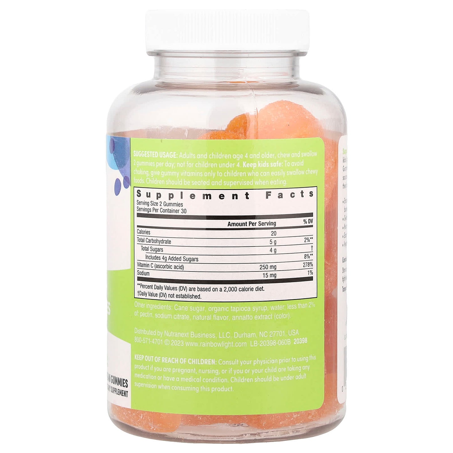 Rainbow Light, Vitamin C Gummies, Citrus, 60 Vegan Gummies - Image 2
