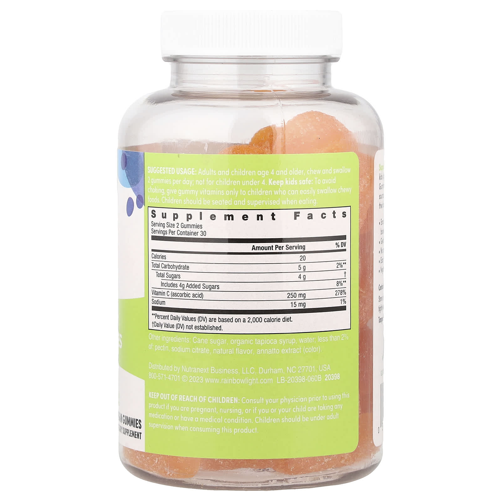 Rainbow Light, Vitamin C Gummies, Citrus, 60 Vegan Gummies - Image 2