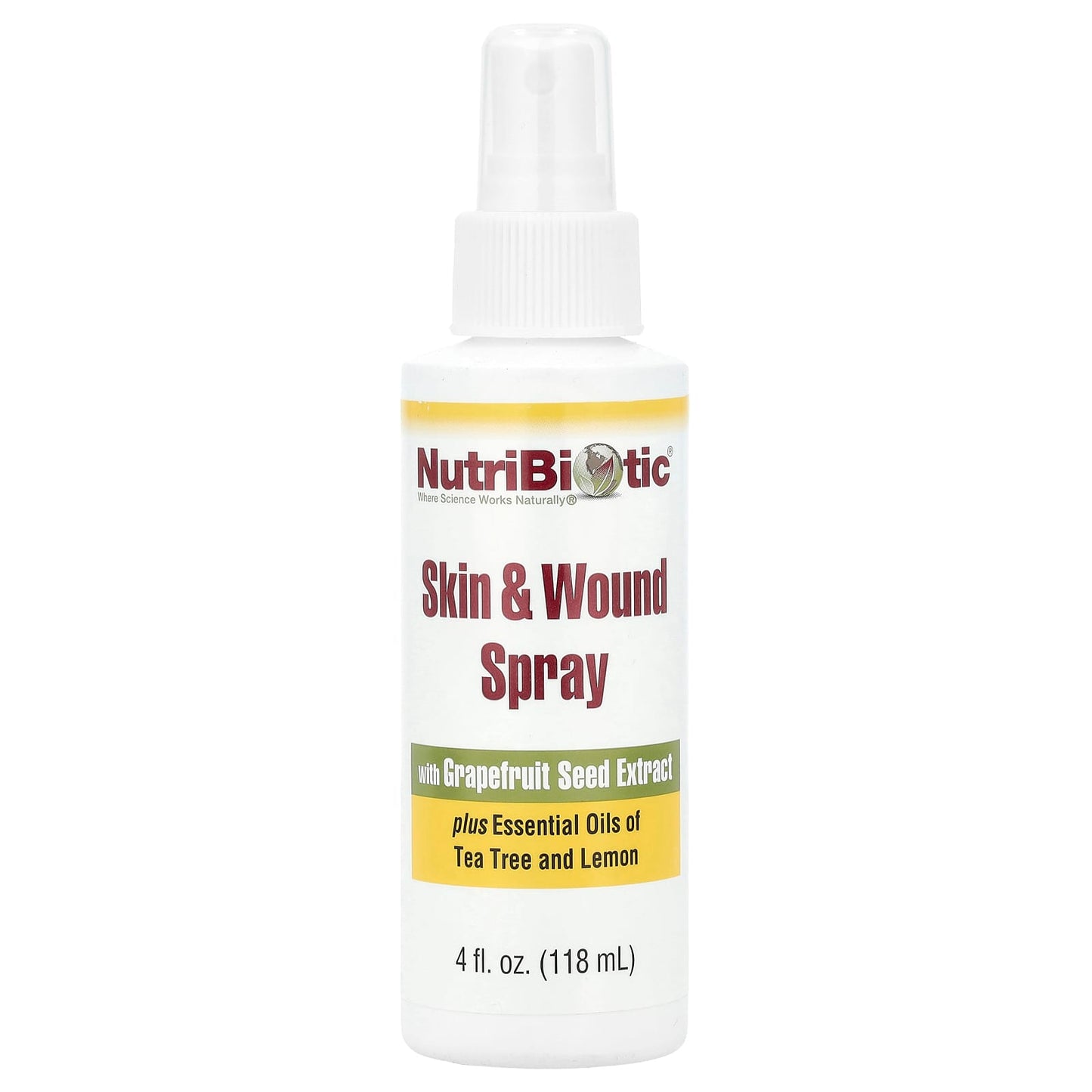 NutriBiotic, Skin & Wound Spray with Grapefruit Seed Extract, 4 fl oz (118 ml) - Image 1