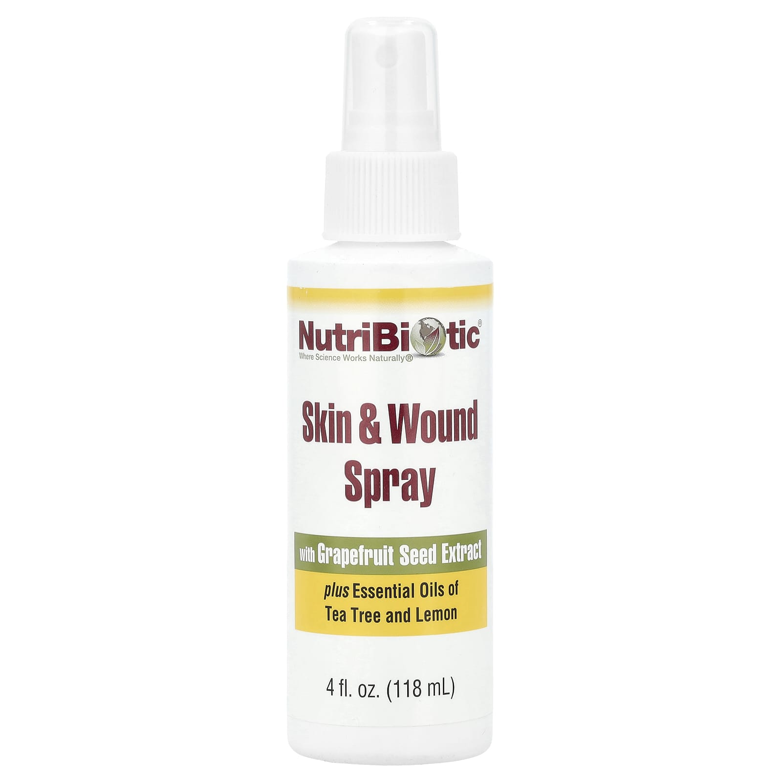 NutriBiotic, Skin & Wound Spray with Grapefruit Seed Extract, 4 fl oz (118 ml) - Image 1
