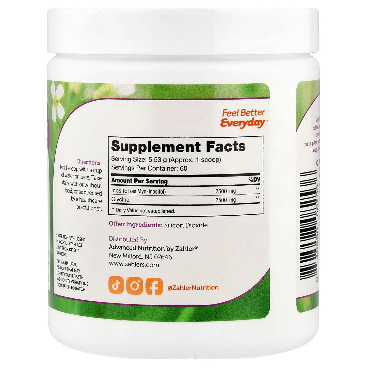 Zahler, Inositol Powder , 11.5 oz (330 g) - Image 2