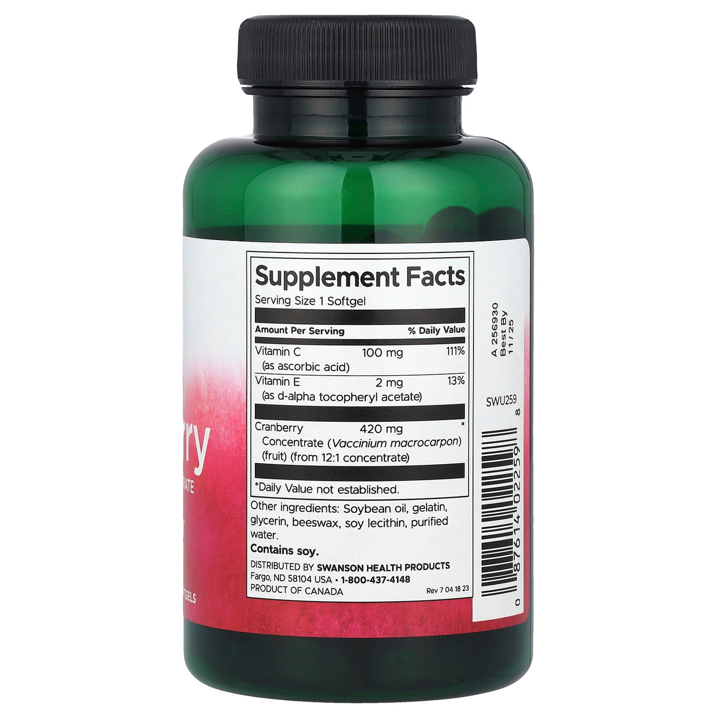 Swanson, Cranberry, Whole Fruit Concentrate, Super Strength, 60 Softgels - Image 2