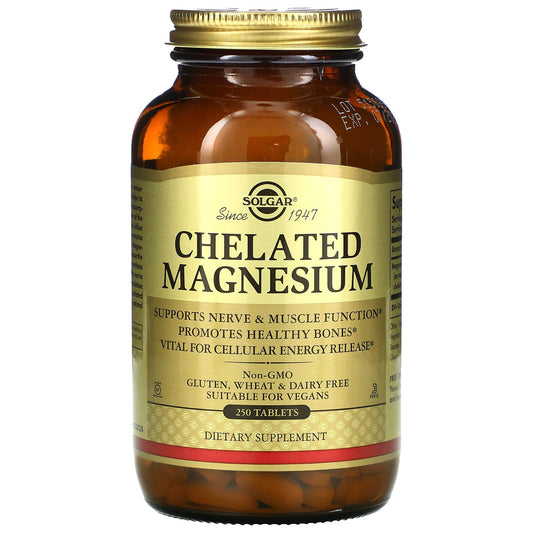 Solgar, Chelated Magnesium, 250 Tablets (100 mg Per Tablet) - Image 1