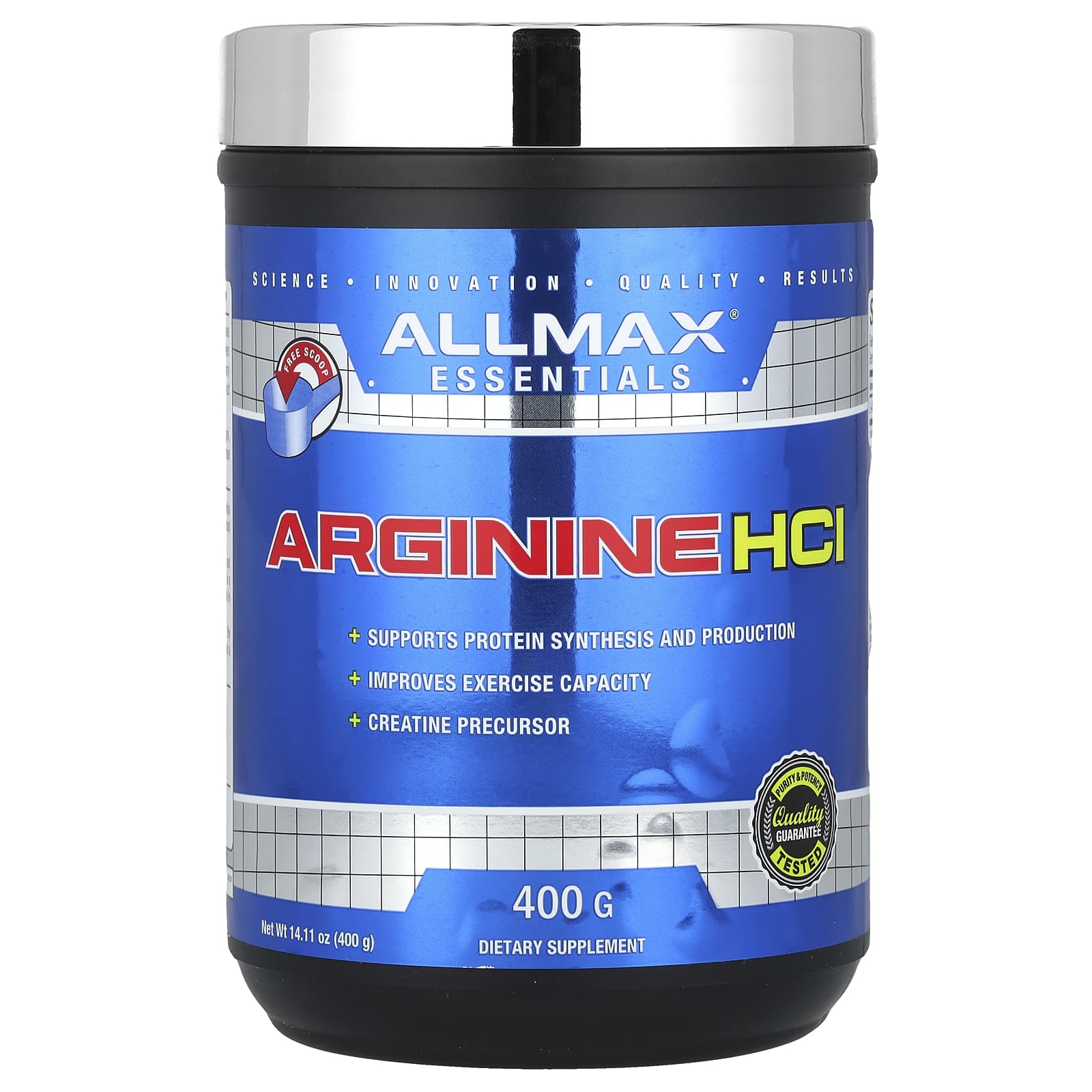 ALLMAX Essentials Arginine HCl Supplement, 14.11 oz (400 g) - Image 1